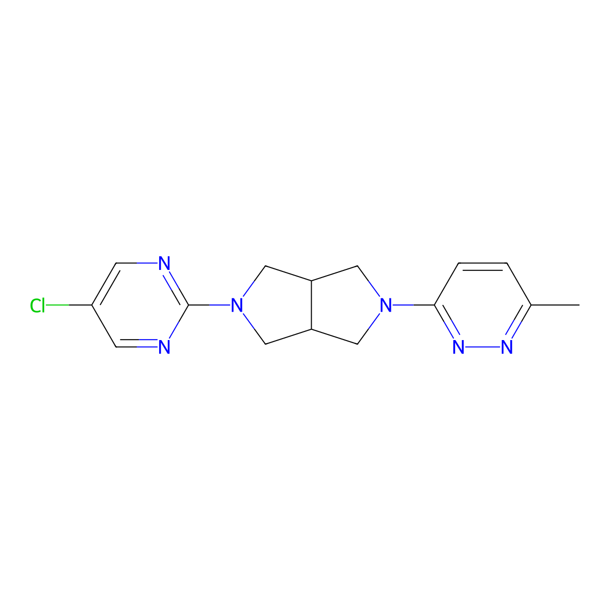 5-Chloro-2-[5-(6-methylpyridazin-3-yl)-octahydropyrrolo[3,4-c]pyrrol-2-yl]pyrimidine molecular structure, CAS 2415585-44-1