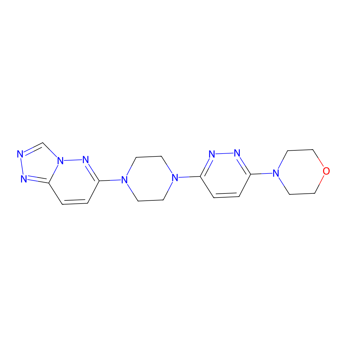 4-[6-(4-{[1,2,4]Triazolo[4,3-b]pyridazin-6-yl}piperazin-1-yl)pyridazin-3-yl]morpholine molecular structure, CAS 2415585-63-4