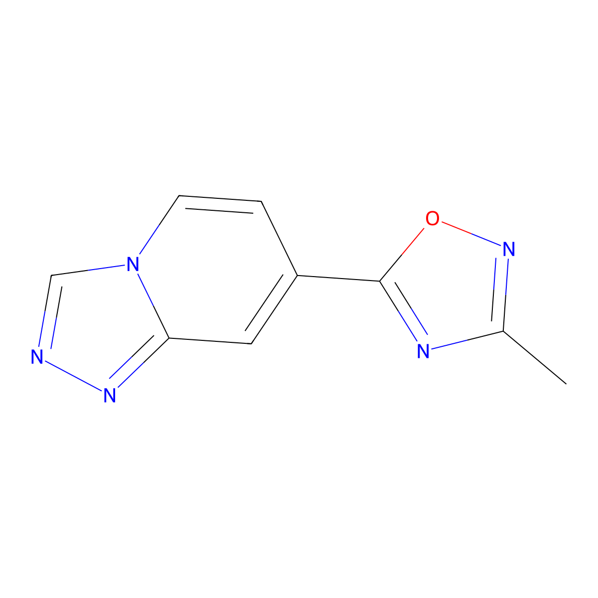 3-Methyl-5-{[1,2,4]triazolo[4,3-a]pyridin-7-yl}-1,2,4-oxadiazole molecular structure, CAS 2415585-67-8