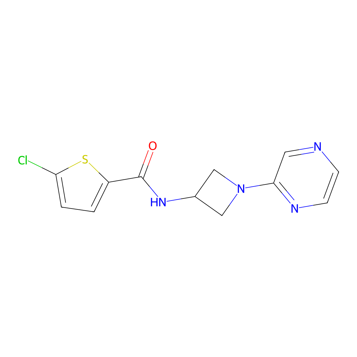 5-chloro-N-[1-(pyrazin-2-yl)azetidin-3-yl]thiophene-2-carboxamide molecular structure, CAS 2415585-72-5