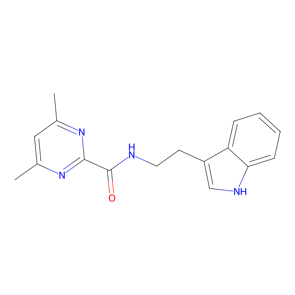 N-[2-(1H-Indol-3-yl)ethyl]-4,6-dimethylpyrimidine-2-carboxamide molecular structure, CAS 2415598-87-5