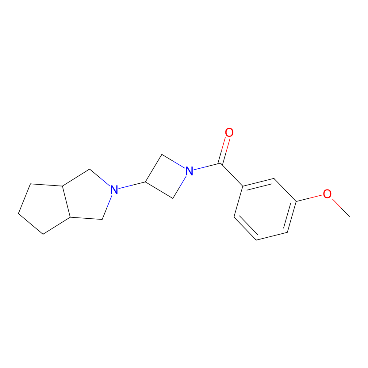 1-(3-Methoxybenzoyl)-3-{octahydrocyclopenta[c]pyrrol-2-yl}azetidine molecular structure, CAS 2415598-94-4