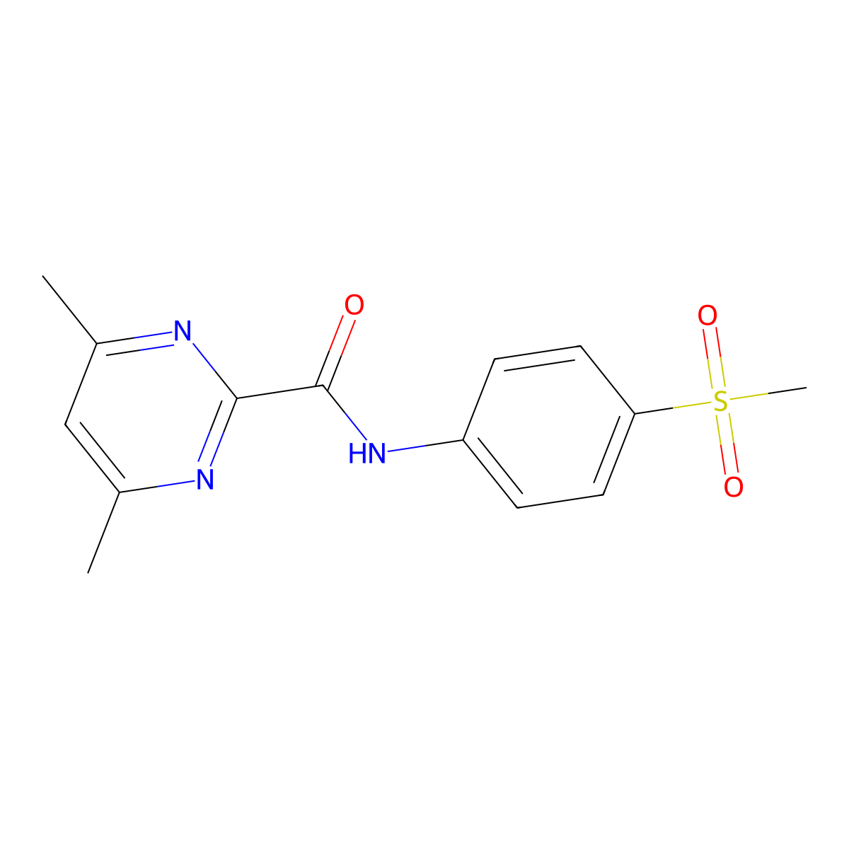 N-(4-methanesulfonylphenyl)-4,6-dimethylpyrimidine-2-carboxamide molecular structure, CAS 2415599-00-5