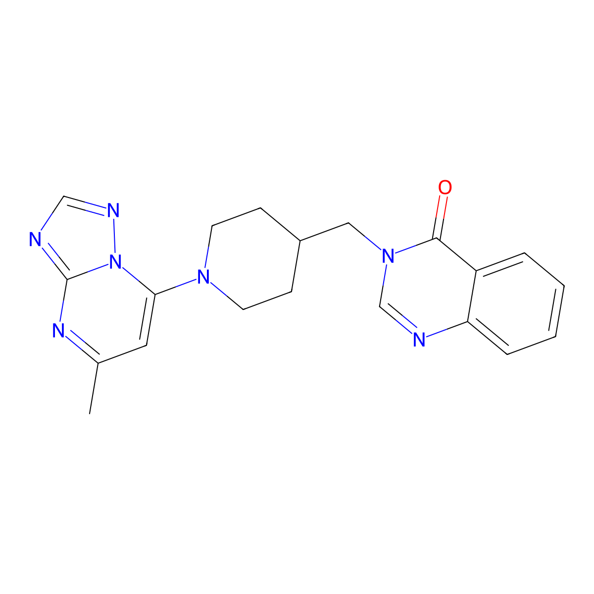 3-[(1-{5-Methyl-[1,2,4]triazolo[1,5-a]pyrimidin-7-yl}piperidin-4-yl)methyl]-3,4-dihydroquinazolin-4-one molecular structure, CAS 2415599-15-2