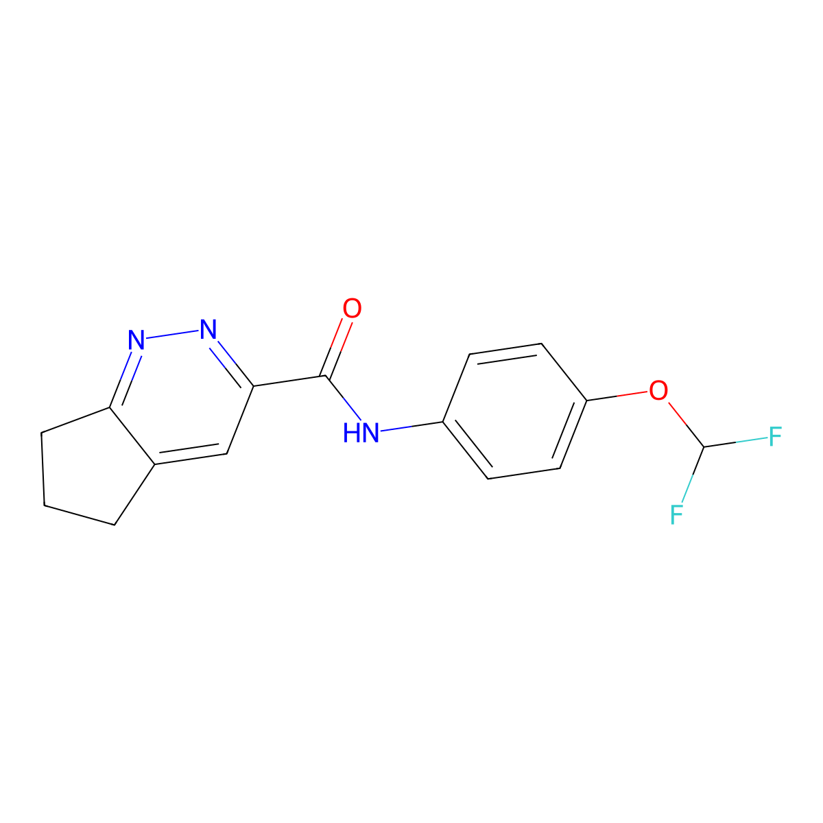 N-[4-(difluoromethoxy)phenyl]-5H,6H,7H-cyclopenta[c]pyridazine-3-carboxamide molecular structure, CAS 2415599-17-4
