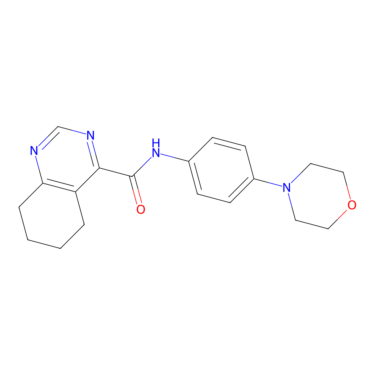 N-[4-(morpholin-4-yl)phenyl]-5,6,7,8-tetrahydroquinazoline-4-carboxamide molecular structure, CAS 2415599-37-8