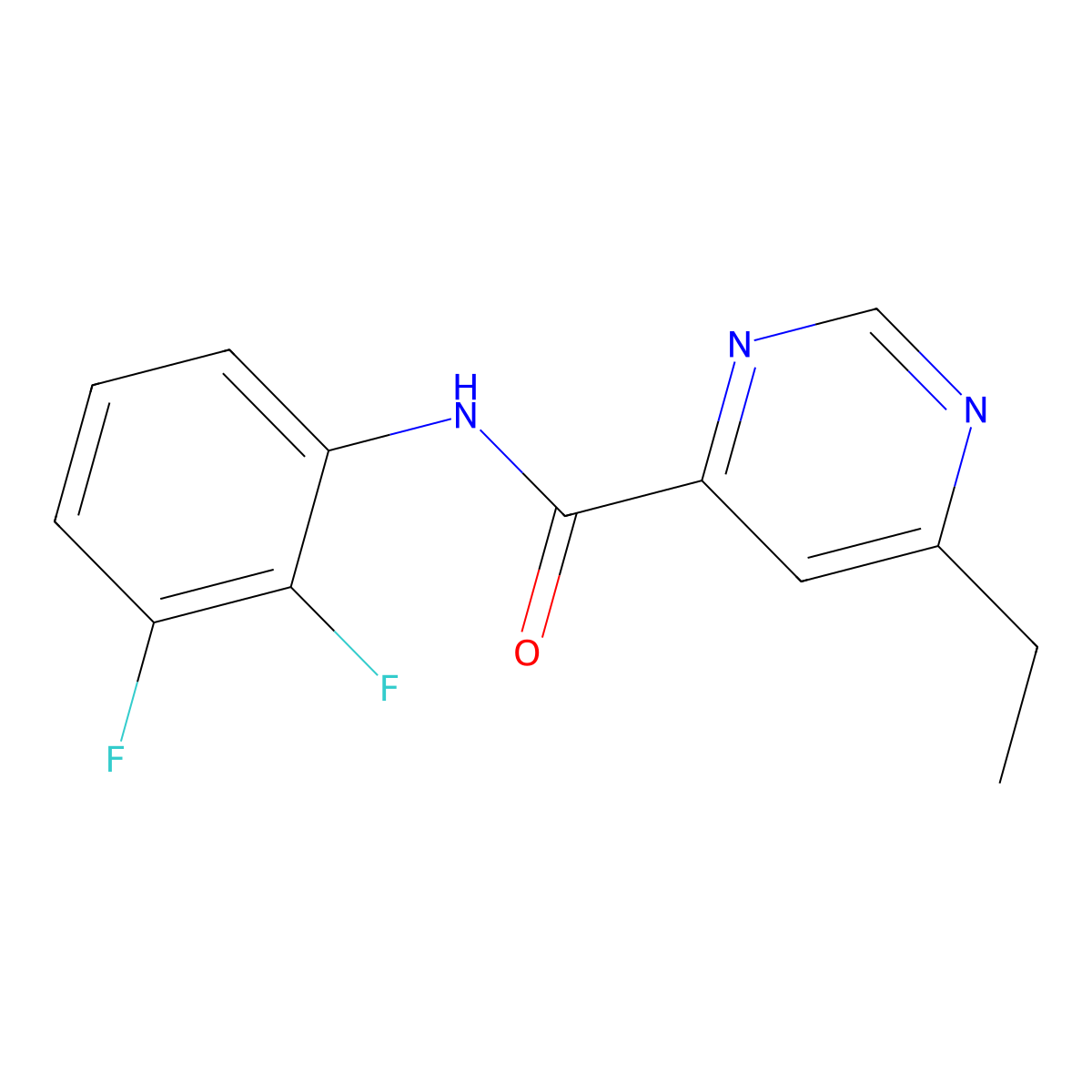 N-(2,3-difluorophenyl)-6-ethylpyrimidine-4-carboxamide molecular structure, CAS 2415599-40-3