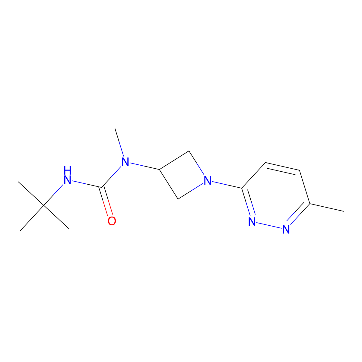 3-Tert-butyl-1-methyl-1-[1-(6-methylpyridazin-3-yl)azetidin-3-yl]urea molecular structure, CAS 2415599-73-2