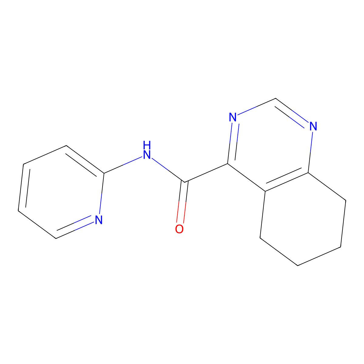 N-(pyridin-2-yl)-5,6,7,8-tetrahydroquinazoline-4-carboxamide molecular structure, CAS 2415599-93-6