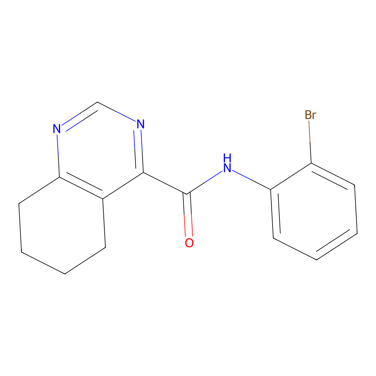 N-(2-Bromophenyl)-5,6,7,8-tetrahydroquinazoline-4-carboxamide molecular structure, CAS 2415600-01-8