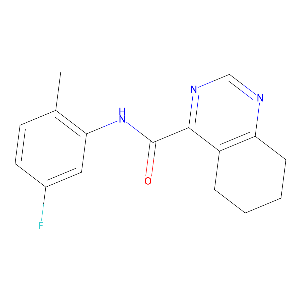 N-(5-Fluoro-2-methylphenyl)-5,6,7,8-tetrahydroquinazoline-4-carboxamide molecular structure, CAS 2415600-16-5