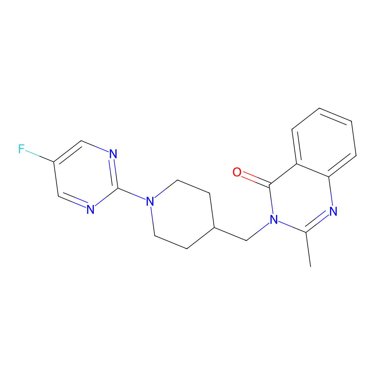 3-{[1-(5-Fluoropyrimidin-2-yl)piperidin-4-yl]methyl}-2-methyl-3,4-dihydroquinazolin-4-one molecular structure, CAS 2415600-62-1