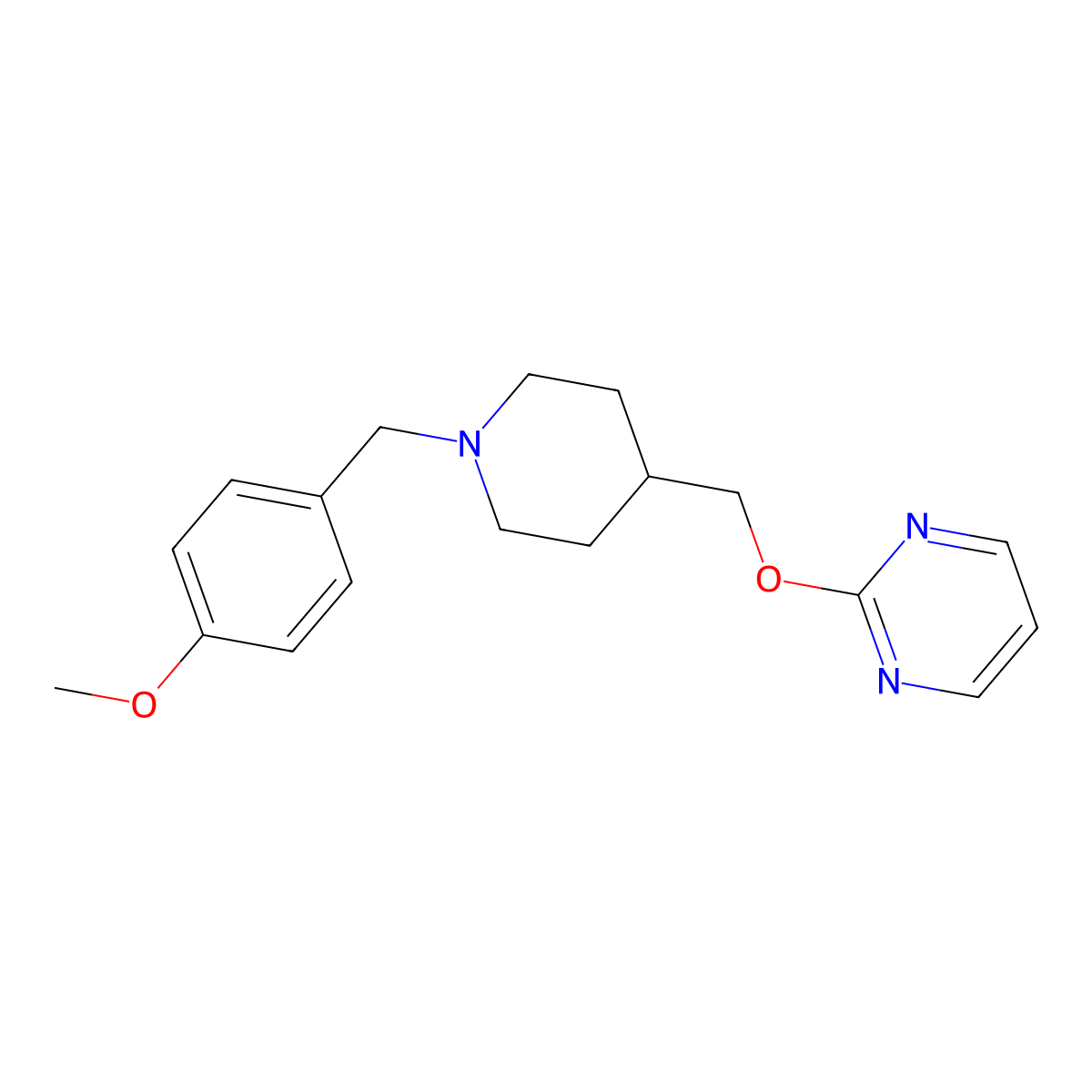2-({1-[(4-Methoxyphenyl)methyl]piperidin-4-yl}methoxy)pyrimidine molecular structure, CAS 2415600-86-9