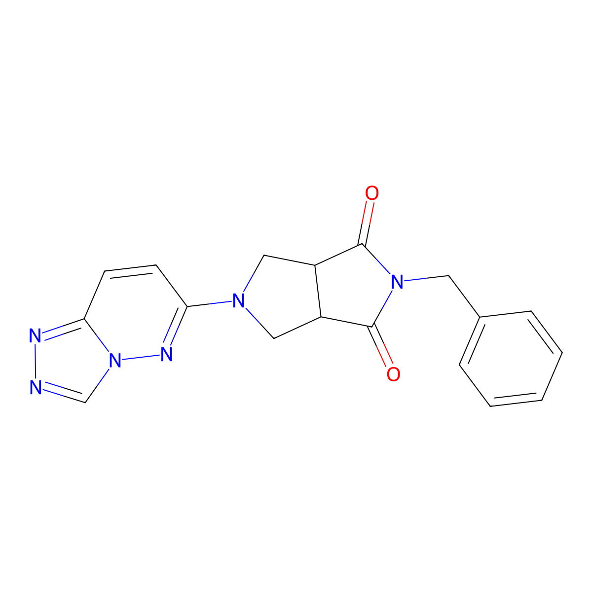 2-Benzyl-5-{[1,2,4]triazolo[4,3-b]pyridazin-6-yl}-octahydropyrrolo[3,4-c]pyrrole-1,3-dione molecular structure, CAS 2415600-97-2