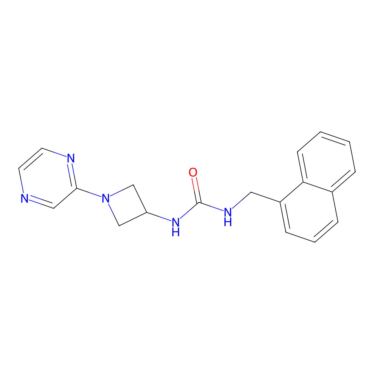 1-[(Naphthalen-1-yl)methyl]-3-[1-(pyrazin-2-yl)azetidin-3-yl]urea molecular structure, CAS 2415601-17-9