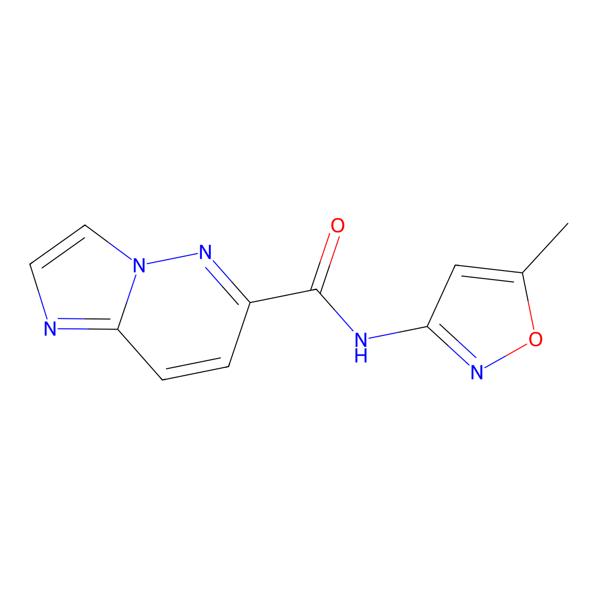 N-(5-Methyl-1,2-oxazol-3-yl)imidazo[1,2-b]pyridazine-6-carboxamide molecular structure, CAS 2415601-48-6