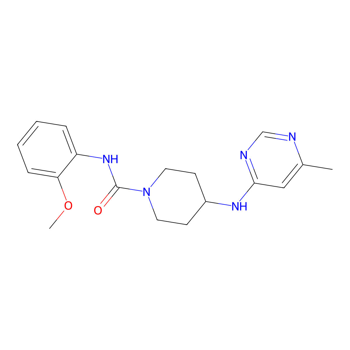 N-(2-Methoxyphenyl)-4-[(6-methylpyrimidin-4-yl)amino]piperidine-1-carboxamide molecular structure, CAS 2415601-64-6