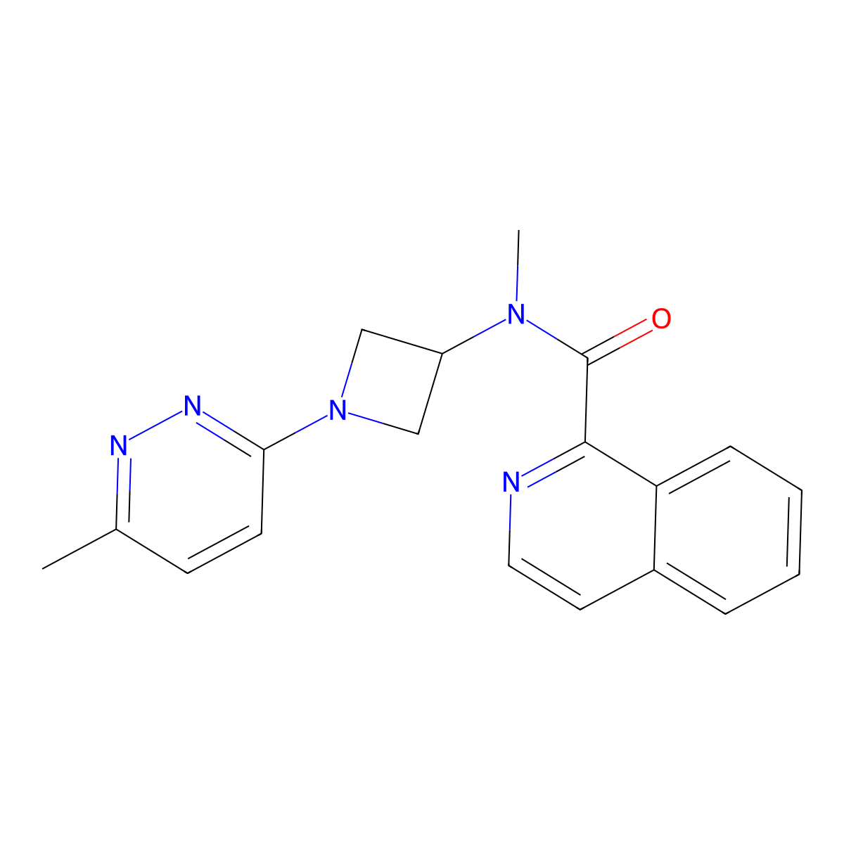 N-methyl-N-[1-(6-methylpyridazin-3-yl)azetidin-3-yl]isoquinoline-1-carboxamide molecular structure, CAS 2415601-70-4