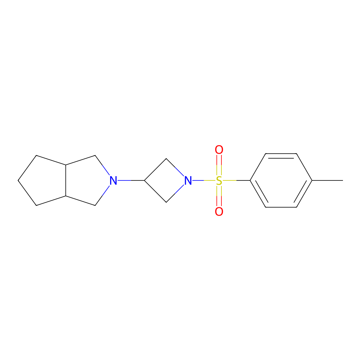 1-(4-Methylbenzenesulfonyl)-3-{octahydrocyclopenta[c]pyrrol-2-yl}azetidine molecular structure, CAS 2415601-71-5