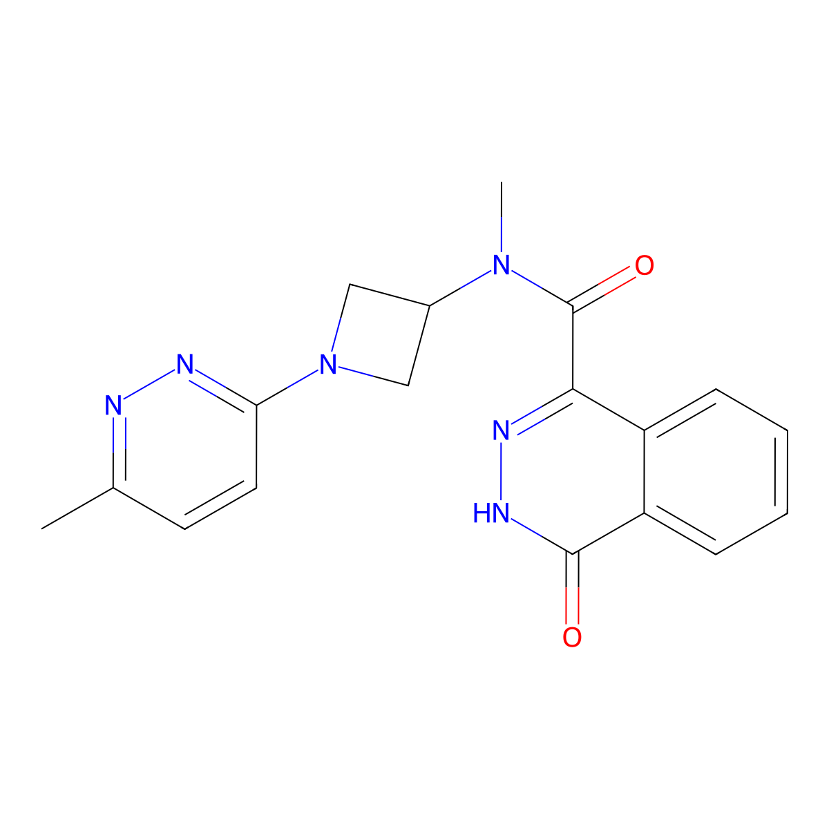 N-methyl-N-[1-(6-methylpyridazin-3-yl)azetidin-3-yl]-4-oxo-3,4-dihydrophthalazine-1-carboxamide molecular structure, CAS 2415601-77-1