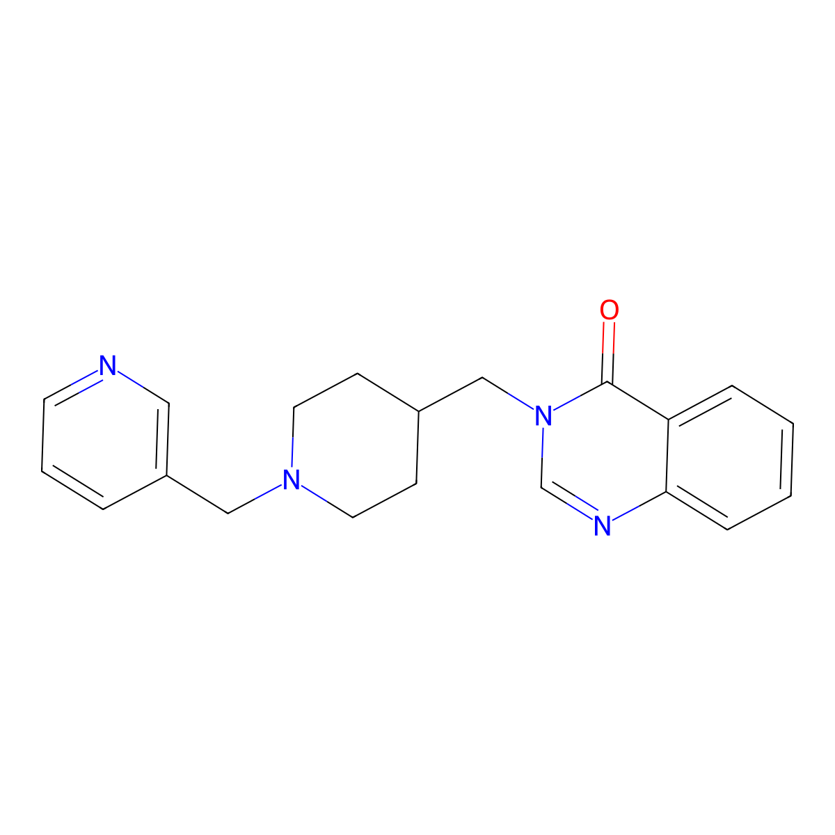 3-({1-[(Pyridin-3-yl)methyl]piperidin-4-yl}methyl)-3,4-dihydroquinazolin-4-one molecular structure, CAS 2415602-42-3