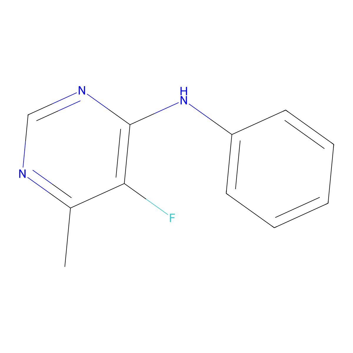 5-Fluoro-6-methyl-N-phenylpyrimidin-4-amine molecular structure, CAS 2415602-43-4