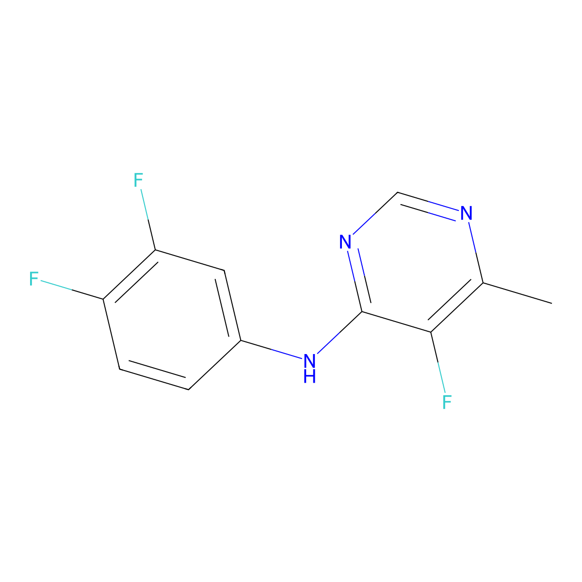 N-(3,4-Difluorophenyl)-5-fluoro-6-methylpyrimidin-4-amine molecular structure, CAS 2415602-91-2