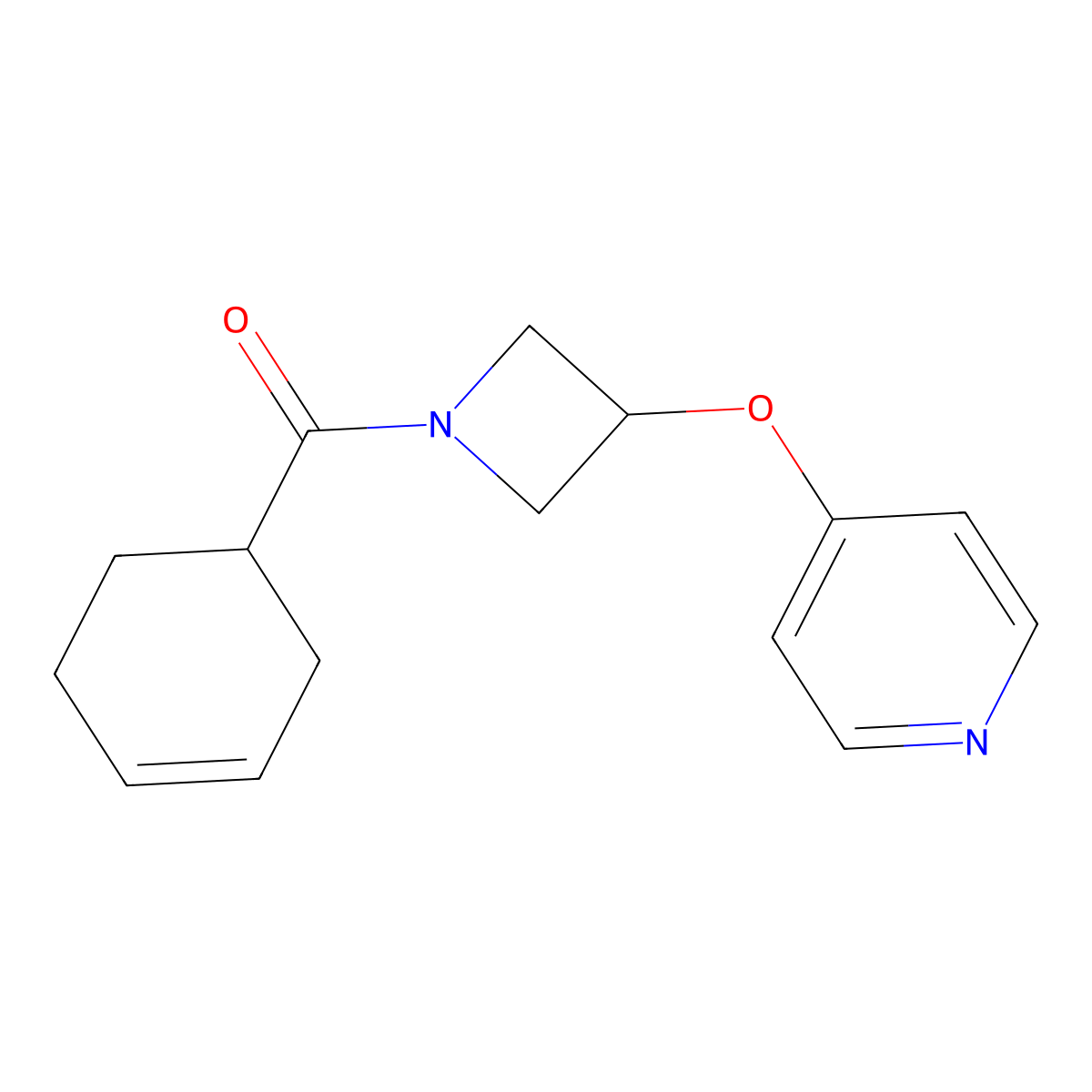 4-{[1-(Cyclohex-3-ene-1-carbonyl)azetidin-3-yl]oxy}pyridine molecular structure, CAS 2415603-05-1