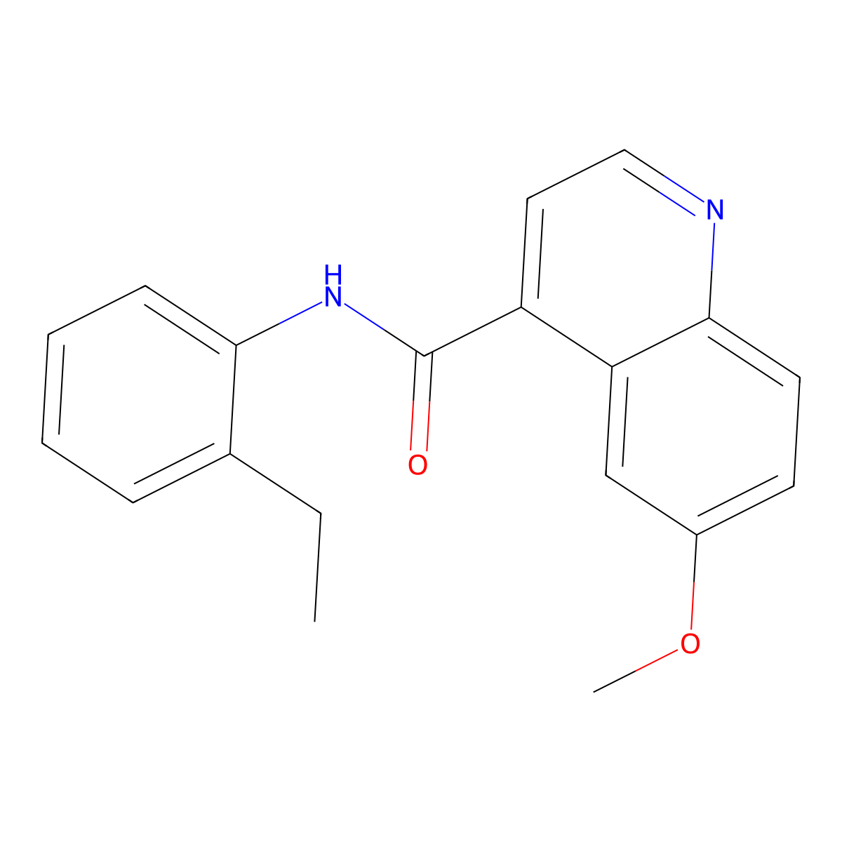 N-(2-ethylphenyl)-6-methoxyquinoline-4-carboxamide molecular structure, CAS 2415603-27-7