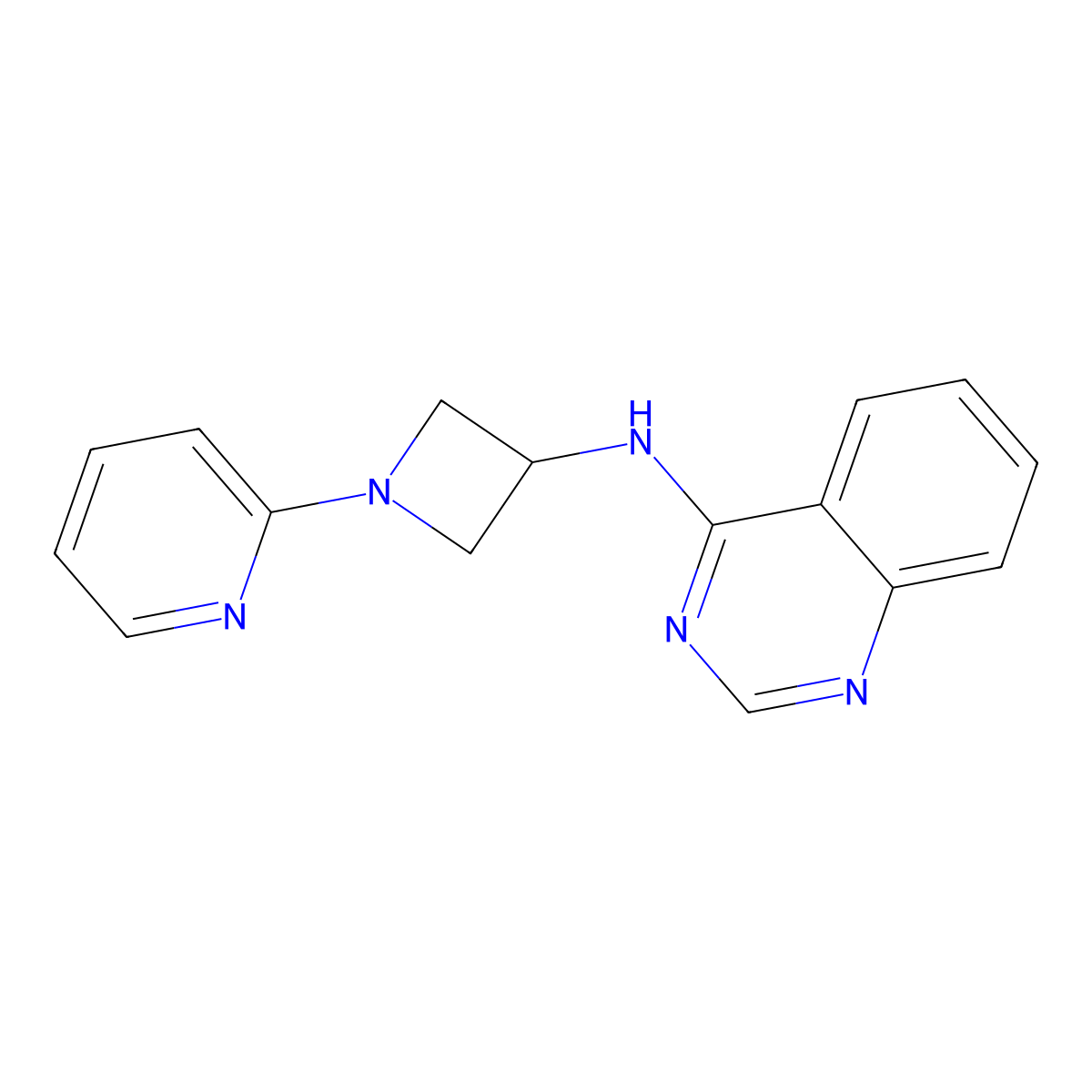N-[1-(pyridin-2-yl)azetidin-3-yl]quinazolin-4-amine molecular structure, CAS 2415603-35-7