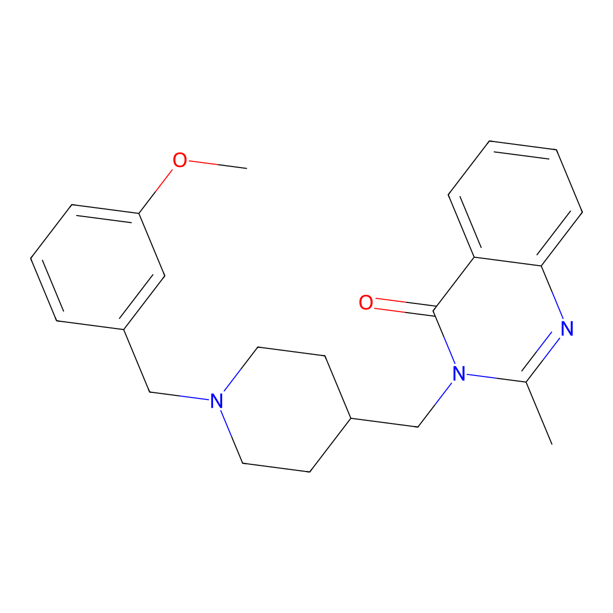 3-({1-[(3-Methoxyphenyl)methyl]piperidin-4-yl}methyl)-2-methyl-3,4-dihydroquinazolin-4-one molecular structure, CAS 2415603-45-9