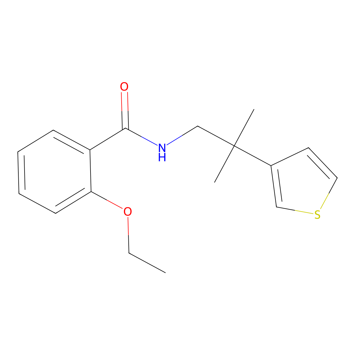 2-ethoxy-N-[2-methyl-2-(thiophen-3-yl)propyl]benzamide molecular structure, CAS 2415603-54-0