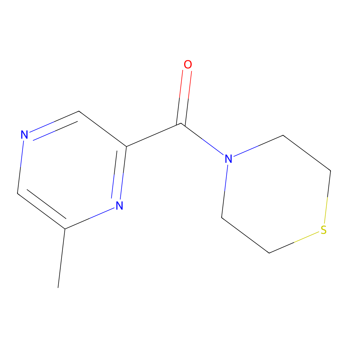 4-(6-Methylpyrazine-2-carbonyl)thiomorpholine molecular structure, CAS 2415603-62-0