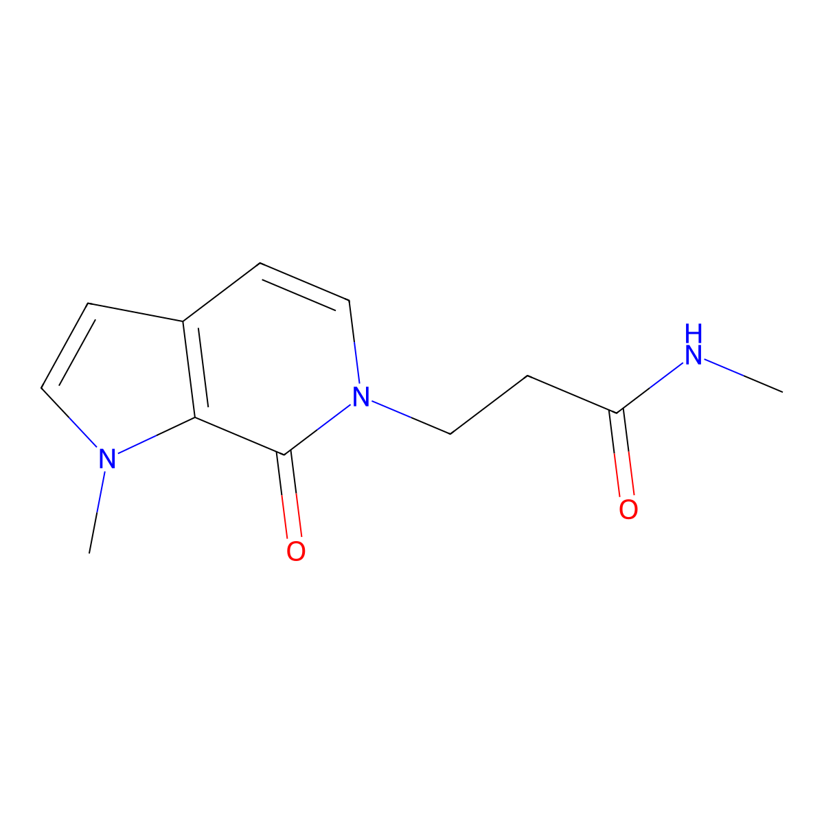 N-methyl-3-{1-methyl-7-oxo-1H,6H,7H-pyrrolo[2,3-c]pyridin-6-yl}propanamide molecular structure, CAS 2415603-73-3