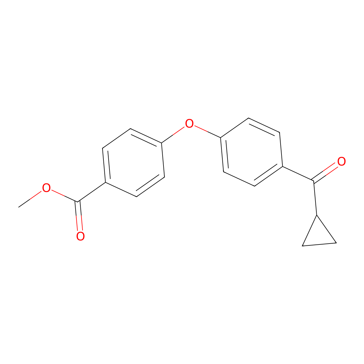 Methyl 4-(4-cyclopropanecarbonylphenoxy)benzoate molecular structure, CAS 2415603-82-4