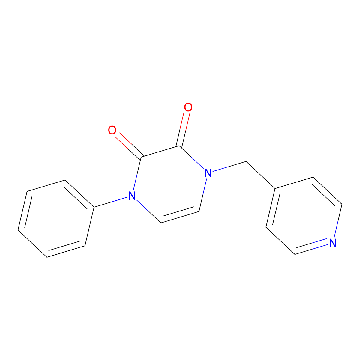 1-Phenyl-4-[(pyridin-4-yl)methyl]-1,2,3,4-tetrahydropyrazine-2,3-dione molecular structure, CAS 2415603-92-6