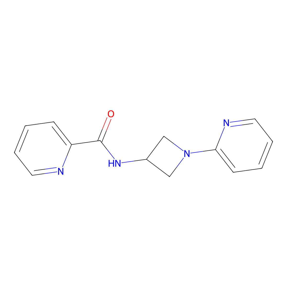 N-[1-(pyridin-2-yl)azetidin-3-yl]pyridine-2-carboxamide molecular structure, CAS 2415604-02-1