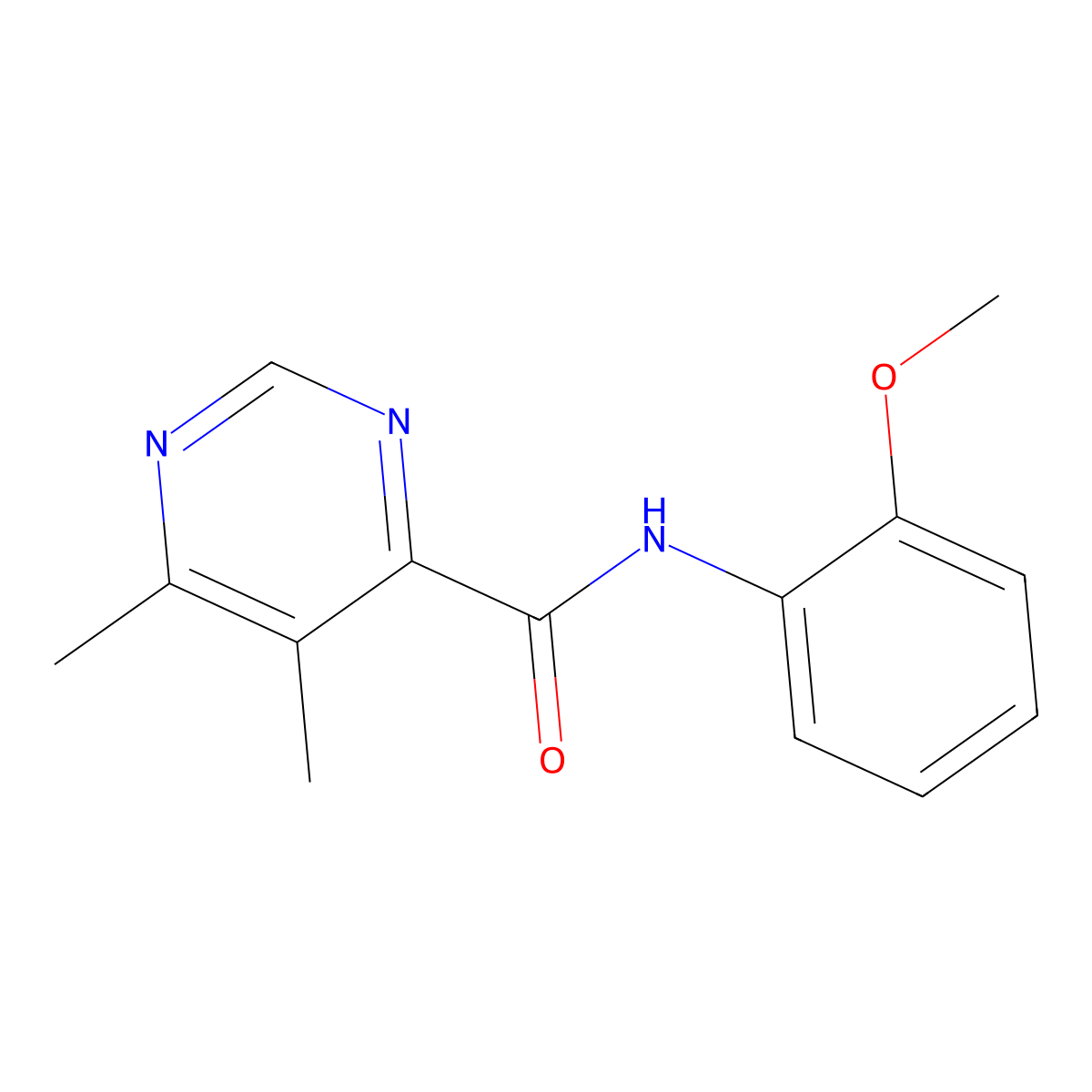 N-(2-Methoxyphenyl)-5,6-dimethylpyrimidine-4-carboxamide molecular structure, CAS 2415604-10-1