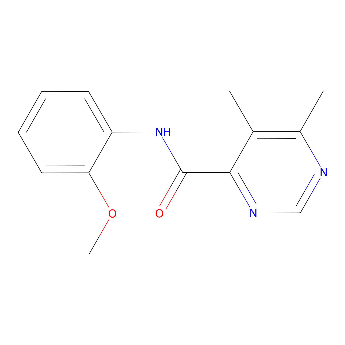 N-(2-Methoxyphenyl)-5,6-dimethylpyrimidine-4-carboxamide molecular structure, CAS 2415604-10-1