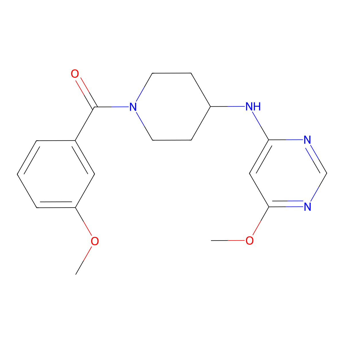 6-methoxy-N-[1-(3-methoxybenzoyl)piperidin-4-yl]pyrimidin-4-amine molecular structure, CAS 2415604-32-7