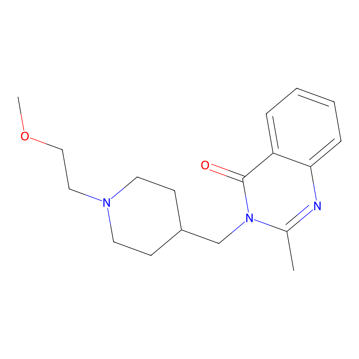 3-{[1-(2-Methoxyethyl)piperidin-4-yl]methyl}-2-methyl-3,4-dihydroquinazolin-4-one molecular structure, CAS 2415604-34-9