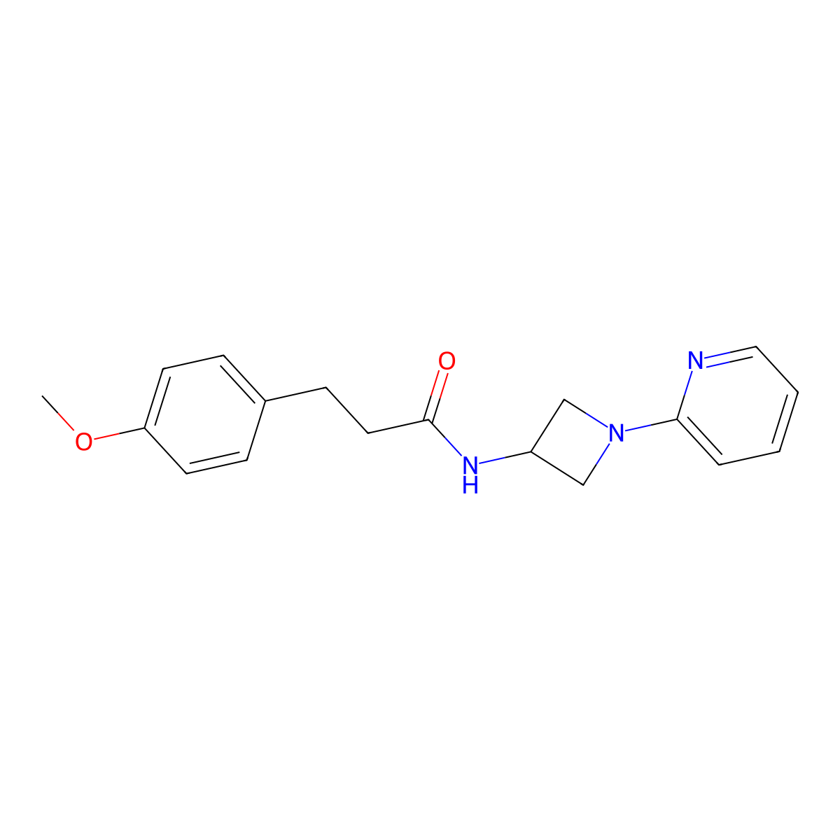 3-(4-methoxyphenyl)-N-[1-(pyridin-2-yl)azetidin-3-yl]propanamide molecular structure, CAS 2415620-53-8