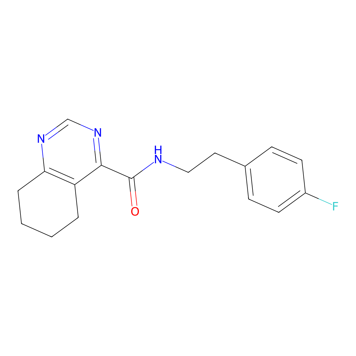 N-[2-(4-Fluorophenyl)ethyl]-5,6,7,8-tetrahydroquinazoline-4-carboxamide molecular structure, CAS 2415620-61-8