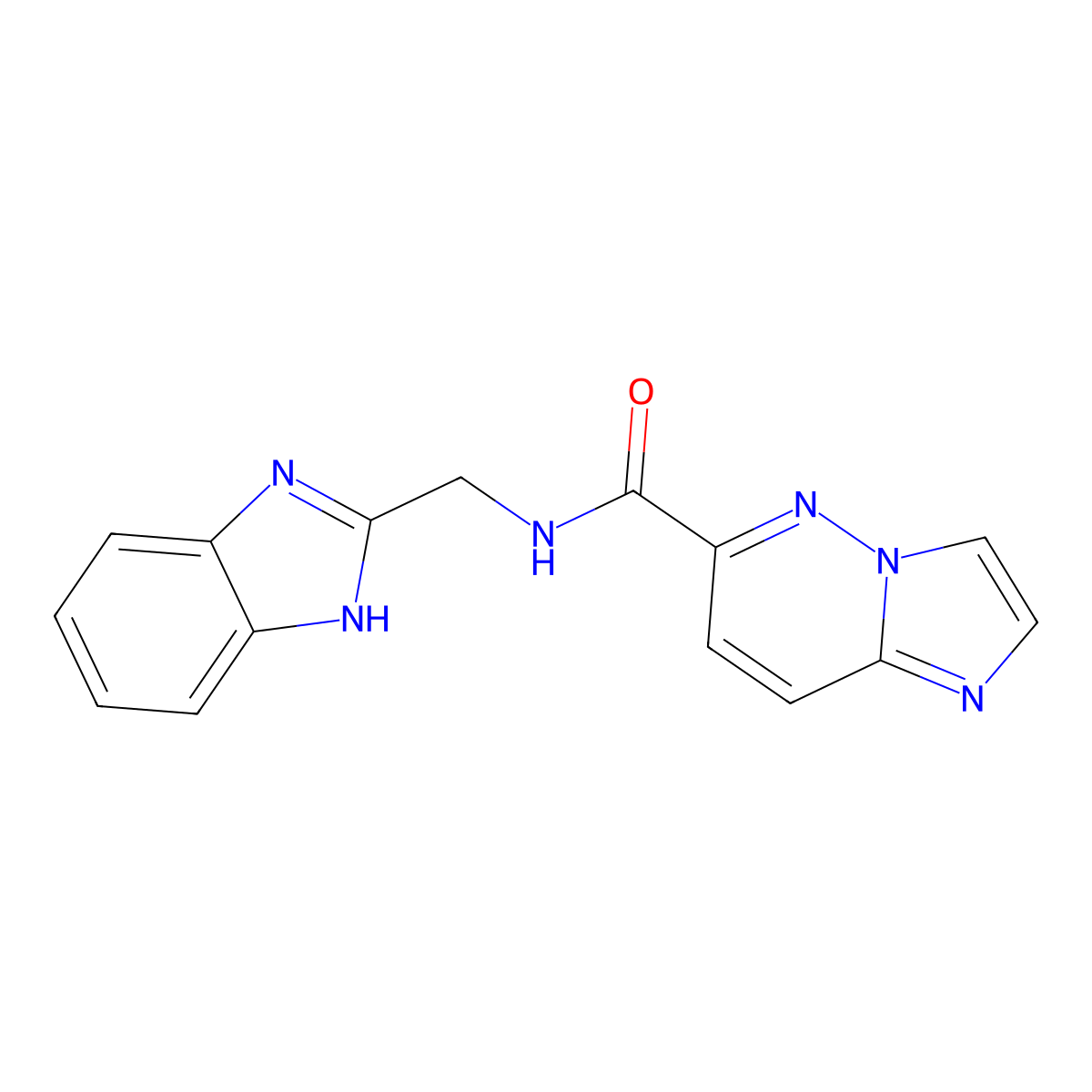 N-[(1H-1,3-benzodiazol-2-yl)methyl]imidazo[1,2-b]pyridazine-6-carboxamide molecular structure, CAS 2415621-08-6