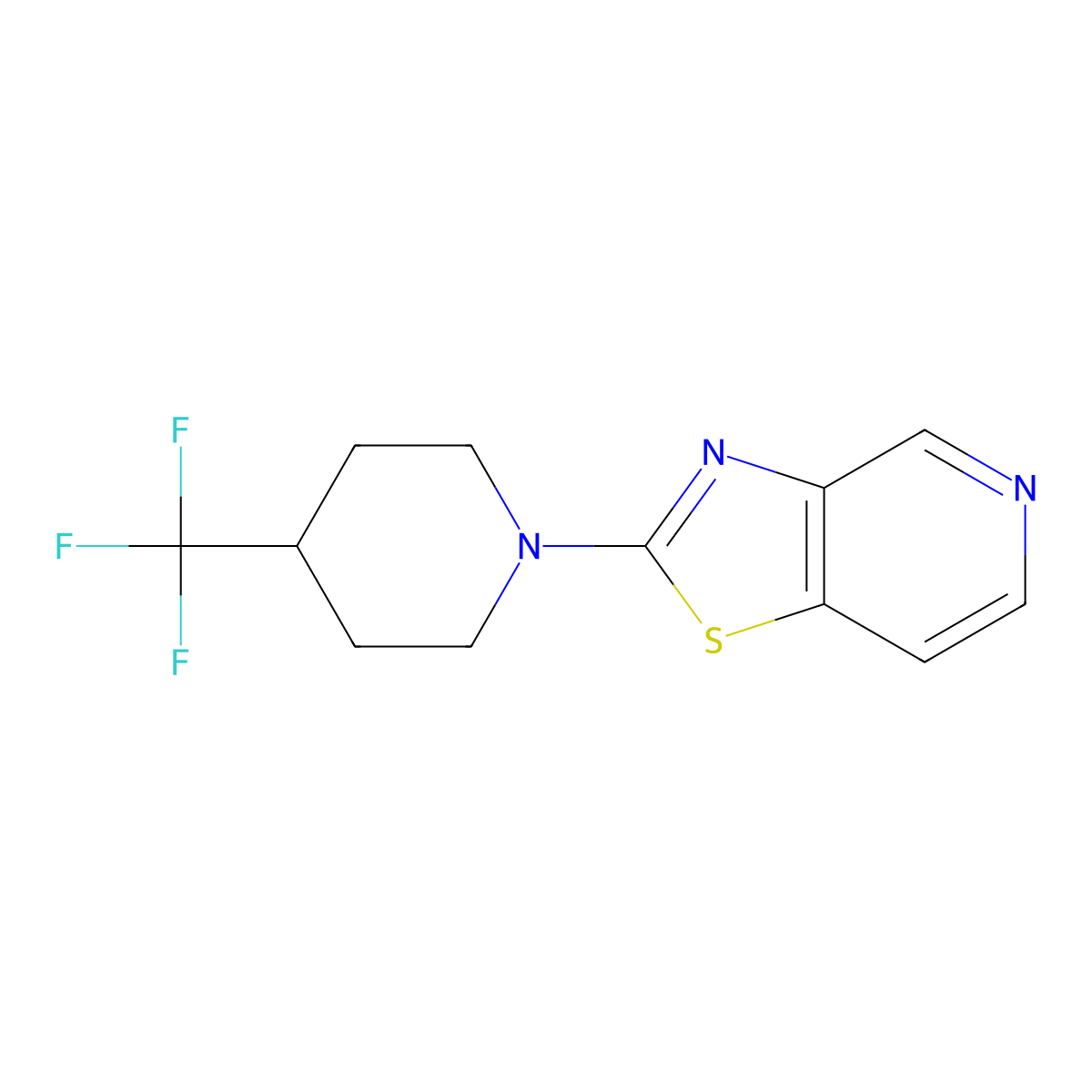 1-{[1,3]Thiazolo[4,5-c]pyridin-2-yl}-4-(trifluoromethyl)piperidine molecular structure, CAS 2415621-69-9