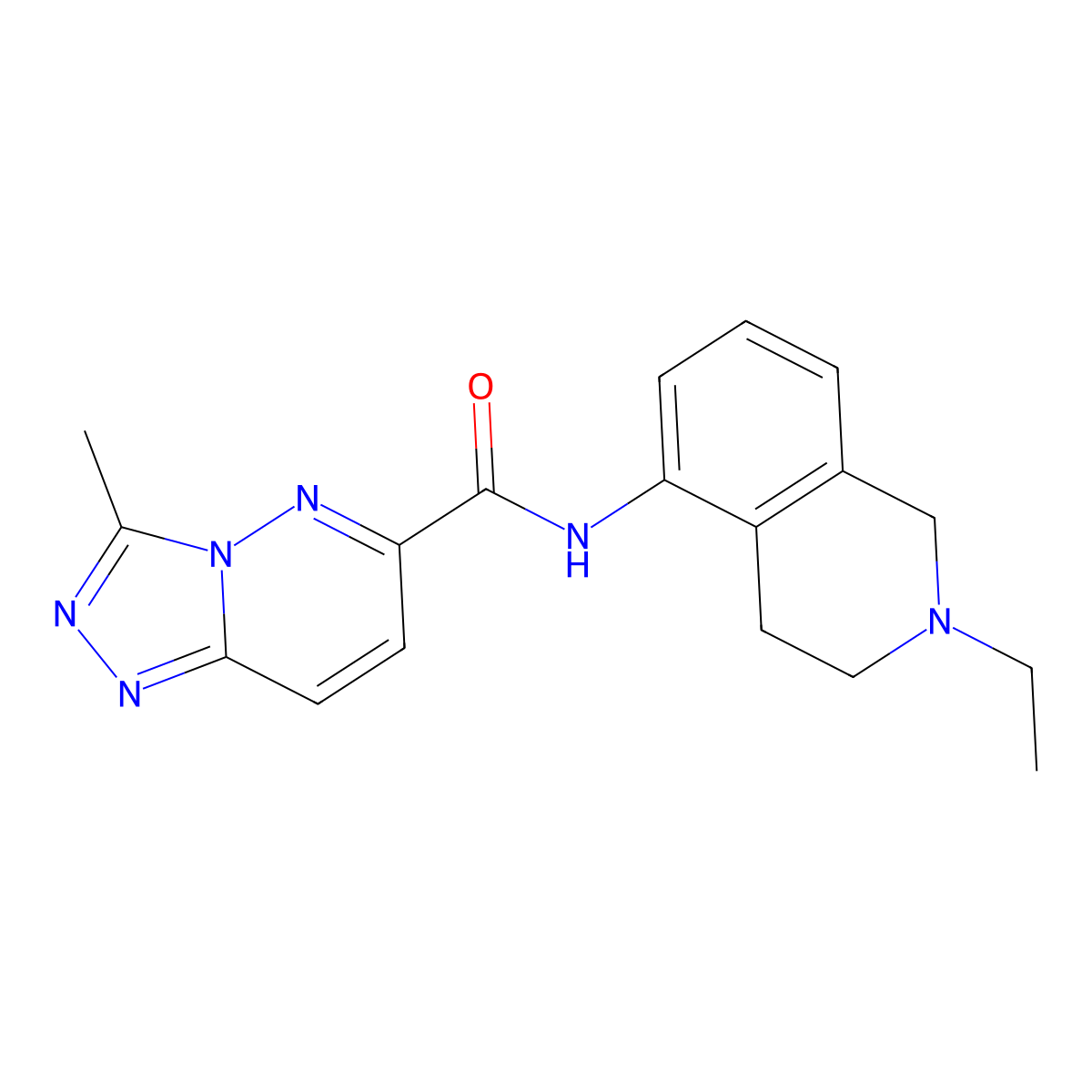 N-(2-ethyl-1,2,3,4-tetrahydroisoquinolin-5-yl)-3-methyl-[1,2,4]triazolo[4,3-b]pyridazine-6-carboxamide molecular structure, CAS 2415621-70-2