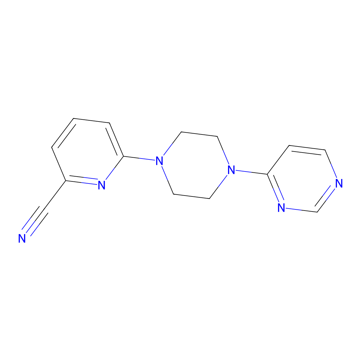 6-[4-(Pyrimidin-4-yl)piperazin-1-yl]pyridine-2-carbonitrile molecular structure, CAS 2415621-89-3