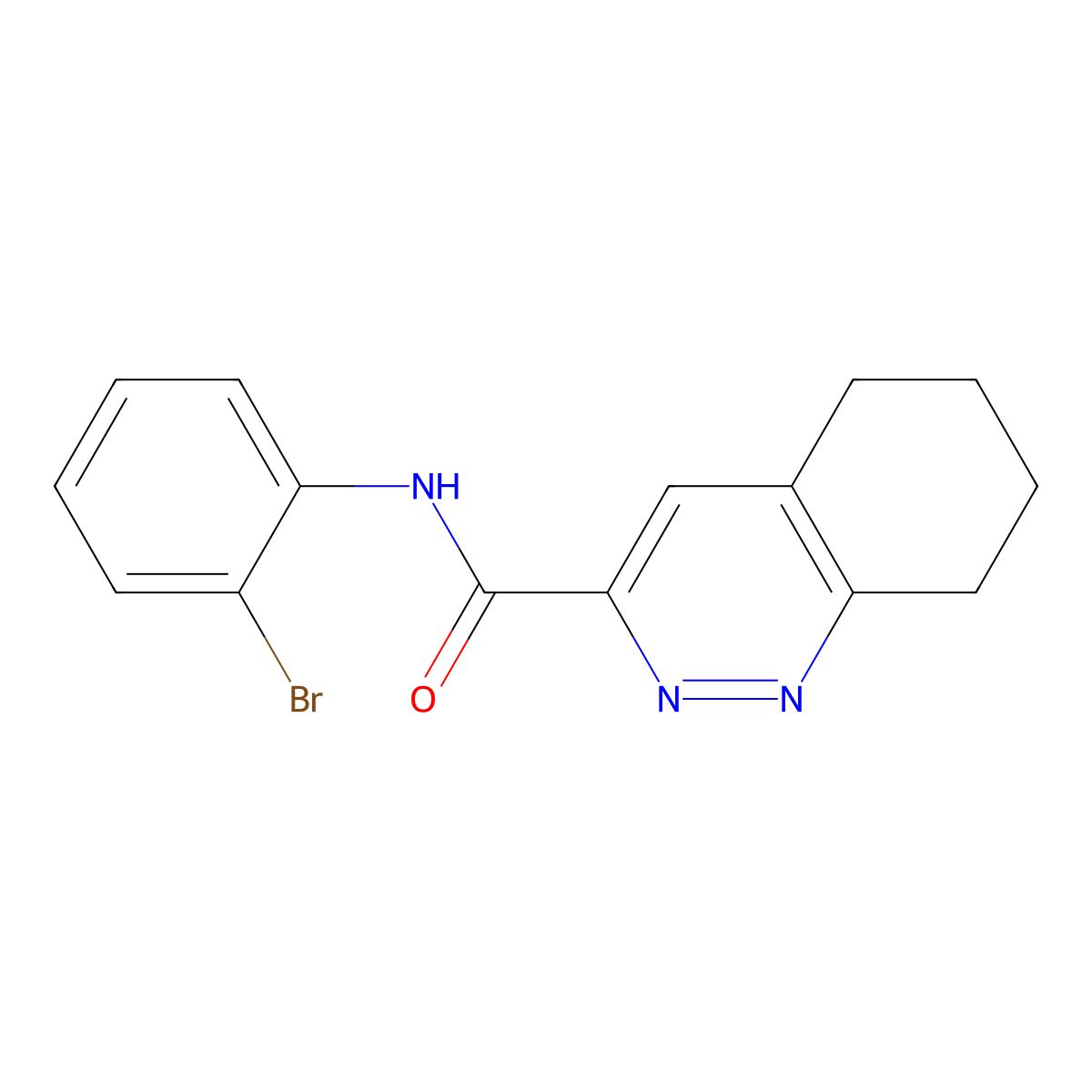 N-(2-bromophenyl)-5,6,7,8-tetrahydrocinnoline-3-carboxamide molecular structure, CAS 2415622-21-6