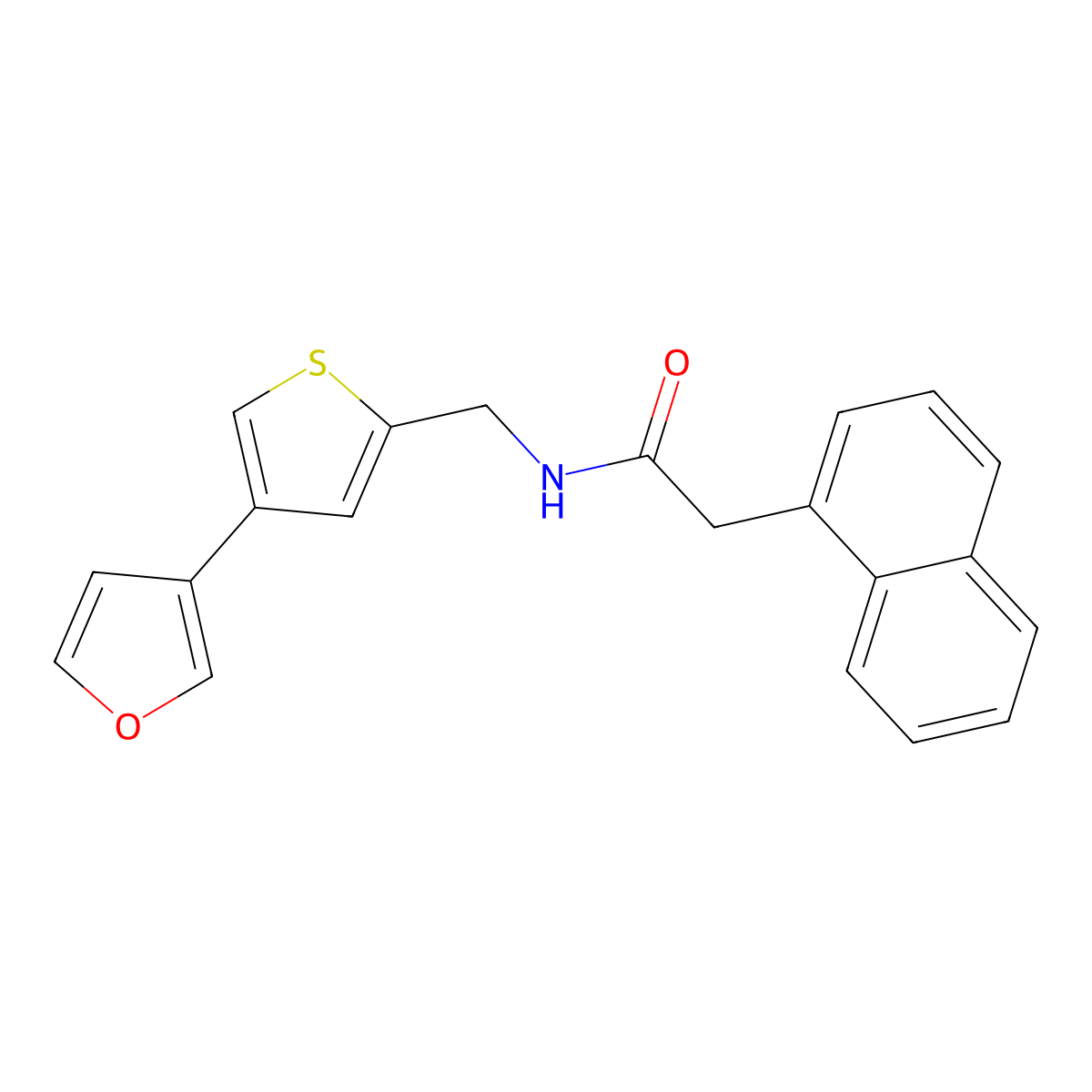 N-{[4-(furan-3-yl)thiophen-2-yl]methyl}-2-(naphthalen-1-yl)acetamide molecular structure, CAS 2415622-34-1