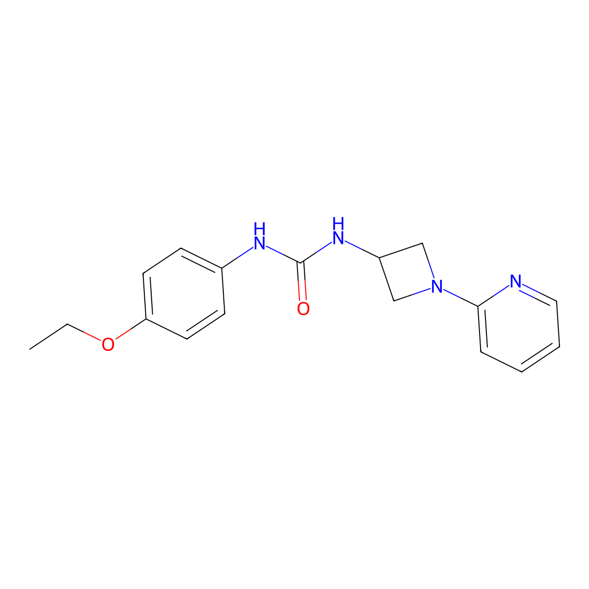 1-(4-Ethoxyphenyl)-3-[1-(pyridin-2-yl)azetidin-3-yl]urea molecular structure, CAS 2415622-37-4